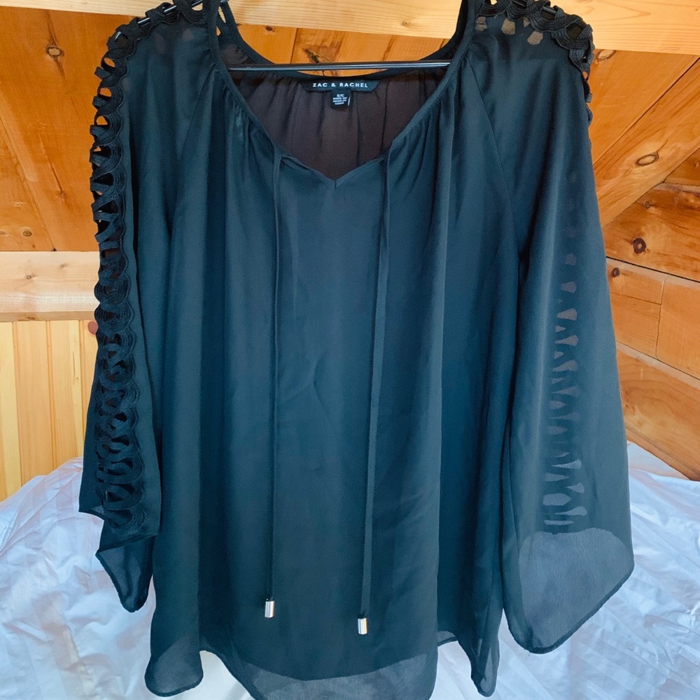 Sexy Zac & Rachel black chic blouse